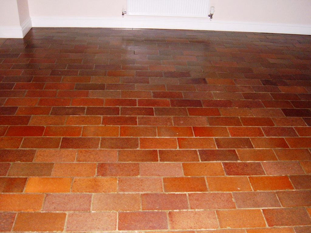 Quarry Tiled Floor Geldeston After Cleaning