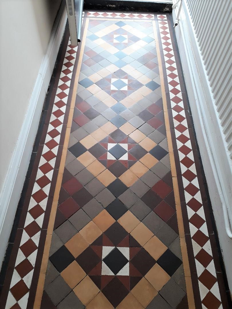 Victorian Tiled Hallway After Cleaning Kings Lynn