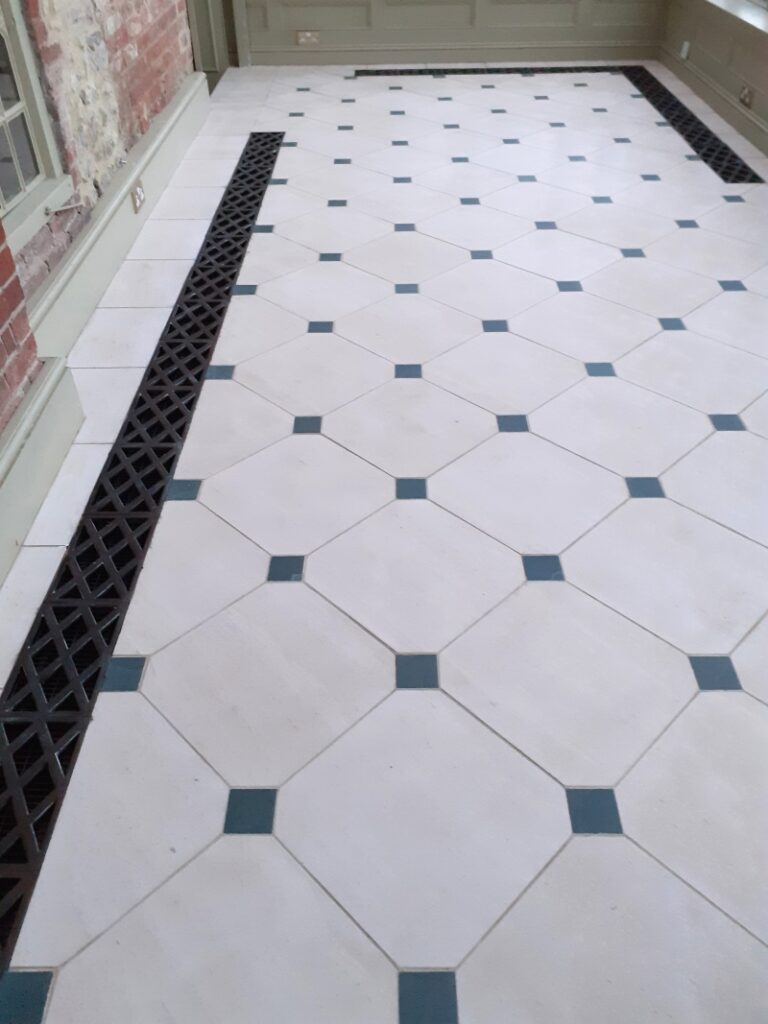 Limestone and Slate Floor After Renovation in Docking