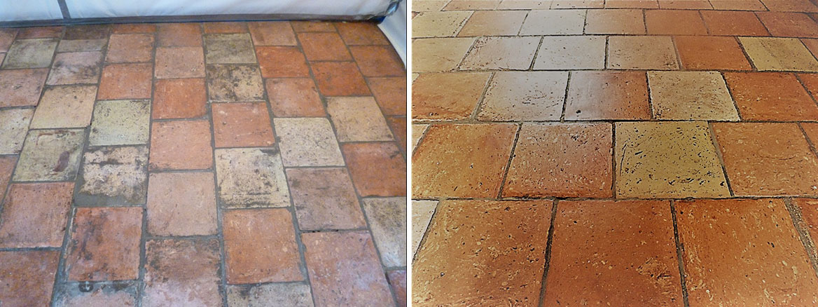 Pamment Dining Room Floor Tiles Before After Cleaning Wymondham