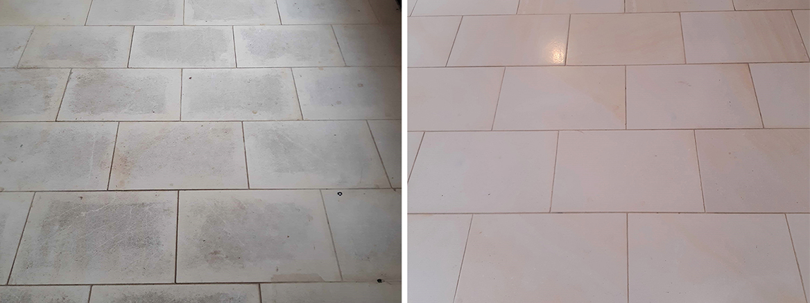 Issues with Pale Limestone Kitchen Floor Resolved in Brockdish