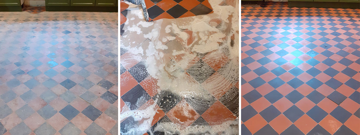 Victorian Tiled Kitchen Floor Renovated in Melton Constable
