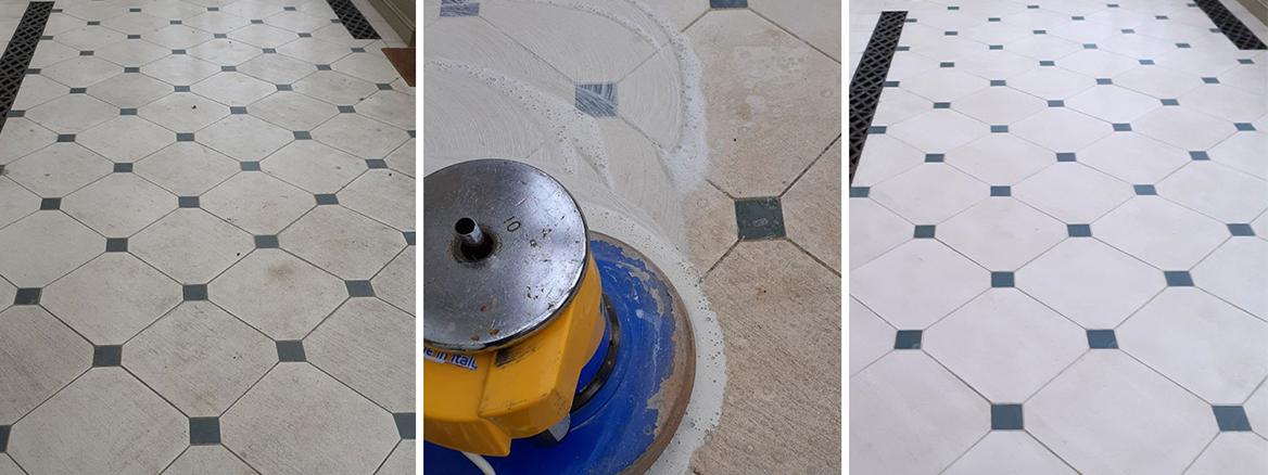Portland Limestone Conservatory Floor Renovated in Docking